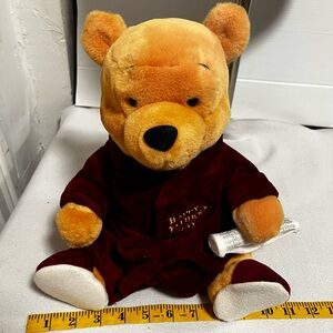 Disney Plush Bear with Burgundy Outfit